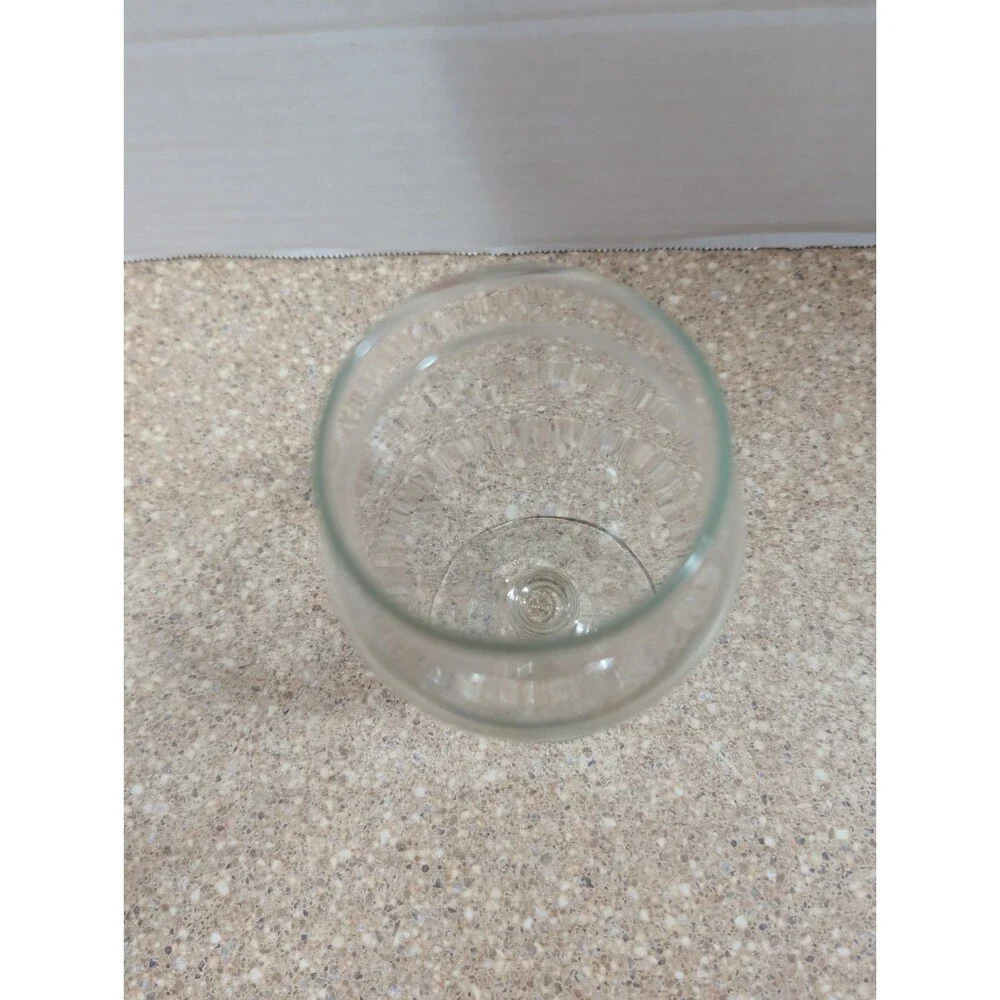 Clear Glass Apothecary Jar with Lid 8 1/4